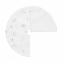 Covoras brad de Craciun, blana alba cu fulgi de nea argintii, 90 m, Vivo CTS90